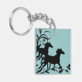 Porte-clés Cheval sauvage noir (Devant gauche)