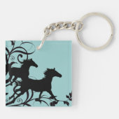 Porte-clés Cheval sauvage noir (Dos)
