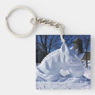 Porte-clés Cheval Snow Sculpture, Québec, Canada