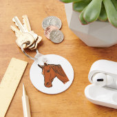 Porte-clés Cheval Tête Brown Animal de ferme