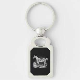 Porte-clés Cheval Thoroughbred Vintage équestre personnalis
