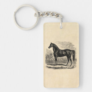 Porte-clés Cheval vintage de 1800s - modèle de cavalier de