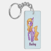 Porte-clés Cheval Violet de Dessin Animé (Devant gauche)