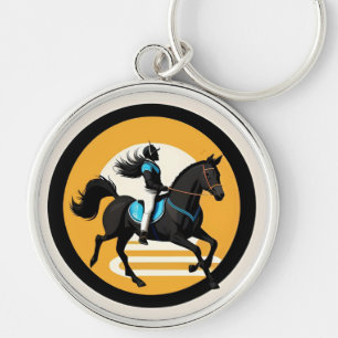 Porte-clés Chevalier chevauchant un cheval