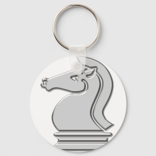 Porte-clés Chevalier Cool pièce d'échecs métalliques (Recto)