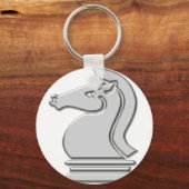 Porte-clés Chevalier Cool pièce d'échecs métalliques (Recto)