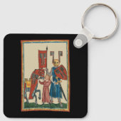 Porte-clés Chevalier et écureuil, Art médiéval du XIVe siècle (Dos)