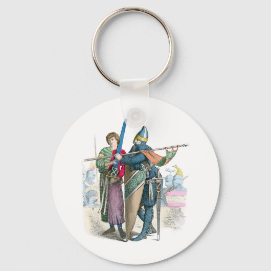 Porte-clés Chevalier et écureuil - Costumes d'époque (Recto)