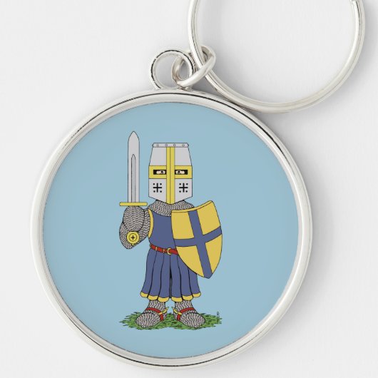 Porte-clés Chevalier médiéval mignon (Devant)