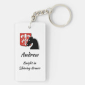 Porte-clés Chevalier romantique en armure brillante (Dos)