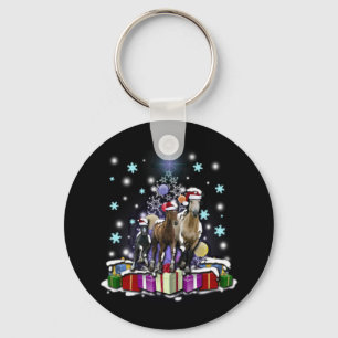 Porte-clés Chevaux avec des styles de Noël