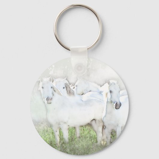 Porte-clés Chevaux blancs (Recto)