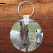 Porte-clés Chevaux Brown Et Blanc, (Verso)