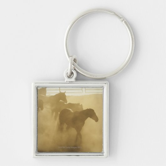 Porte-clés Chevaux dans le corral (Devant)