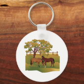 Porte-clés Chevaux dans le pâturage (Recto)