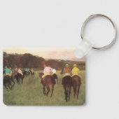 Porte-clés Chevaux de course à Longchamp par Edgar Degas (Recto)