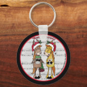 Porte-clés Chevaux de covoiturage - 'Mare'y Christmas (Recto)