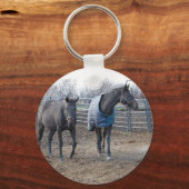 Porte-clés Chevaux De Ferme De Grange (Recto)