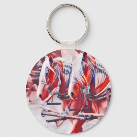 Porte-clés Chevaux de travail (Recto)