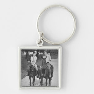 Porte-clés Chevaux d'équitation de couples