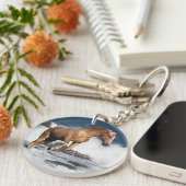 Porte-clés Chevaux d'imaginaire : Éclaboussure d'été (Devant droit)