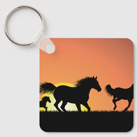 Porte-clés Chevaux sauvages (Recto)
