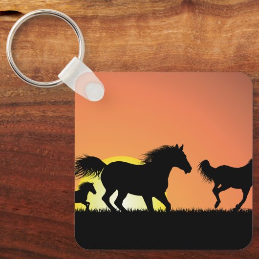 Porte-clés Chevaux sauvages (Recto)