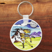 Porte-clés Chevaux Sauvages Courant Gratuitement (Recto)