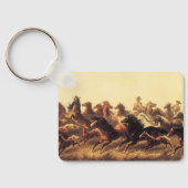 Porte-clés Chevaux sauvages de course par James Walker (Verso)