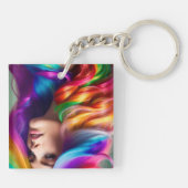 Porte-clés cheveux colorés (Dos)