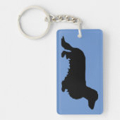 Porte-clés Cheveux longs Dachshund - Silhouette 1 (Devant)