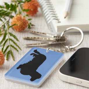 Porte-clés Cheveux longs Dachshund - Silhouette 1