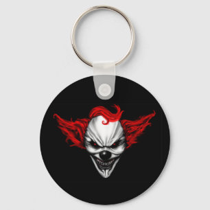 Porte-clés Cheveux mauvais heureux de rouge de clown