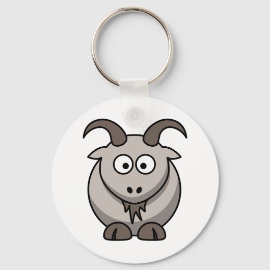 Porte-clés Chèvre de ferme drôle mignonne (Recto)