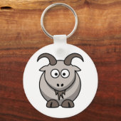 Porte-clés Chèvre de ferme drôle mignonne (Recto)