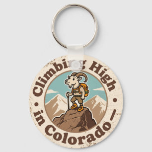 Porte-clés Chèvre de haute montagne vintage du Colorado