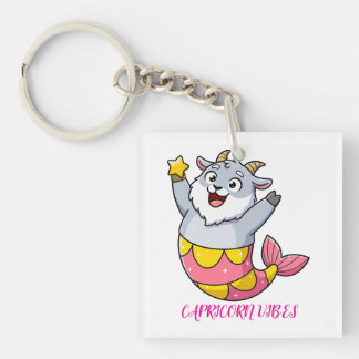 Porte-clés Chèvre Mermaid Capricorne Mignonne Personnage du Z