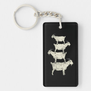 Porte-clés Chèvre Retro