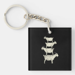 Porte-clés Chèvre Retro