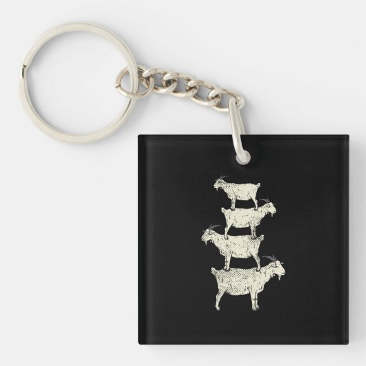 Porte-clés Chèvre Retro (Devant)