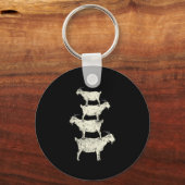 Porte-clés Chèvre Retro (Recto)