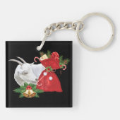 Porte-clés Chèvre Saanen Avec Esprit De Vacances (Dos)