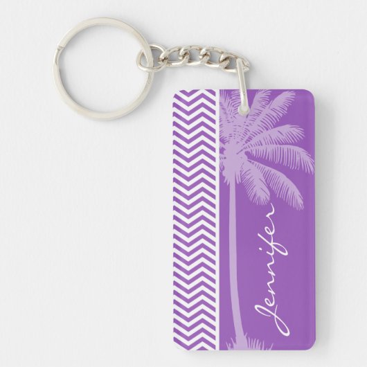 Porte-clés Chevron Lilac profond; Palme d'été (Devant)
