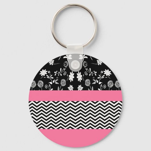 Porte-clés chevron rose (Recto)