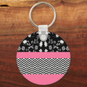 Porte-clés chevron rose (Recto)