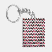 Porte-clés Chevron rose et noir Dalmation (Devant gauche)