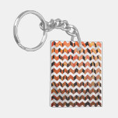 Porte-clés Chevron Tiger chaud orange et noir (Devant gauche)