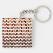 Porte-clés Chevron Tiger chaud orange et noir (Dos)