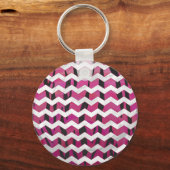 Porte-clés Chevron Tiger rose chaud et noir (Recto)