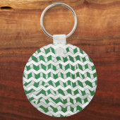 Porte-clés Chevron Zebra Green et White Print (Recto)